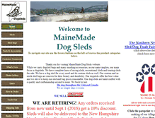 Tablet Screenshot of mainemadedogsleds.com
